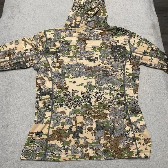 Forloh Solair Sun Hoodie Womens Large Camo Pullover Lightweight Brrr Hunting NEW - Picture 2 of 14